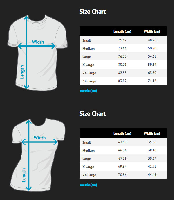 Sizechart in